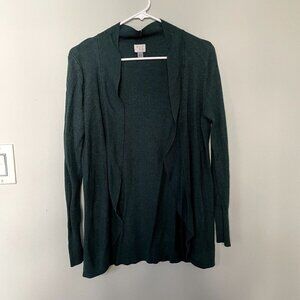 a new day green cardigan knit nylon modal comfortable sweater ribbed style
